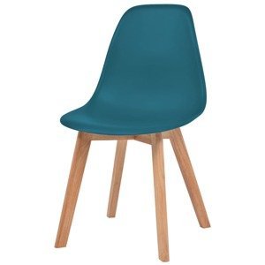 Tyrkysová židle ALDO s nohami z kaučukového dřeva