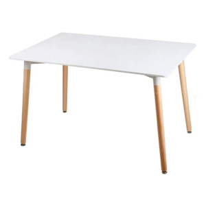 AKCE Bílý jídelní stůl BERGEN 140x80 cm II.jakost