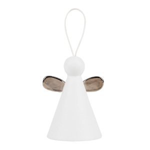 Räder Porcelánový závěsný zvonek ANDĚL se stříbrnými křídly