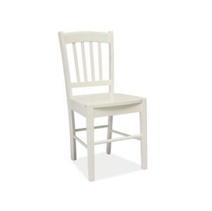 Bílá dřevěná židle CD-57