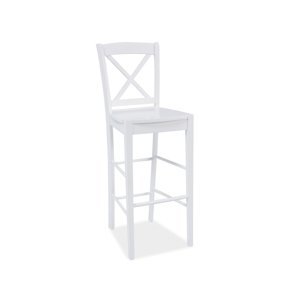 AKCE Bílá barová stolička CD-964 II. jakost