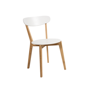 Bílá dřevěná židle MILAN
