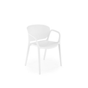 Bílá plastová židle K491