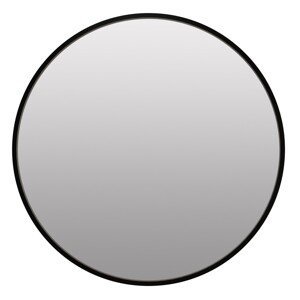 Černé kulaté zrcadlo TELA Průměr zrcadla: 60 cm
