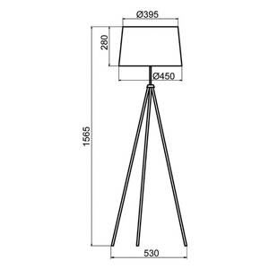 Aluminor Aluminor Tropic stojací lampa černá, kabel žlutý