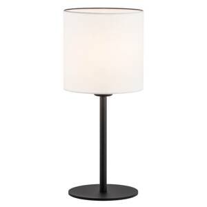 Euluna Textilní stolní lampa Harris, černá, stínidlo bílé