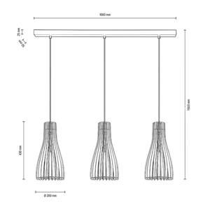 Envostar Envolight Furn závěsné, březová překližka 3 zdroje