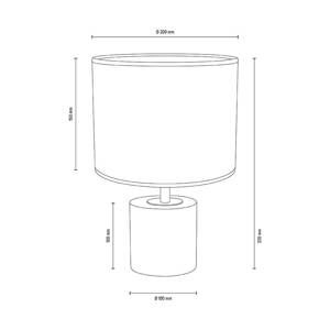 Euluna Stolní lampa Tidas, naolejovaný dub Ø 20 cm, bílá