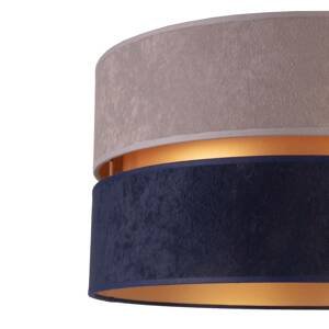 Euluna Stolní lampa Duo, modrá/šedá/zlatá, výška 50cm