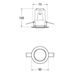 Fumagalli LED downlight Teresa 90, GU10, CCT, 6 W, černá