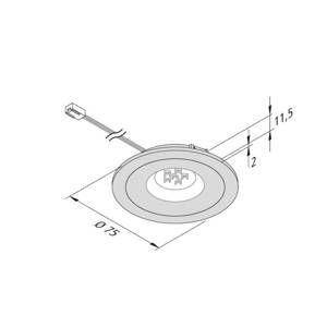 Hera LED podhledové světlo AR 68 4W nerez 2 700 K