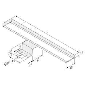 Hera LED nástavbové svítidlo Lugano 4 000 K, 120 cm