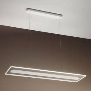Linea Light LED závěsné světlo Antille, sklo, obdélník, Chrom
