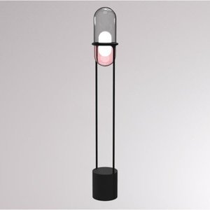 LOUM LOUM Pille LED stojací lampa šedá/růžová