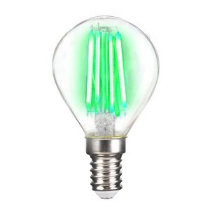 LIGHTME LED žárovka E14 4W Filament, zelená