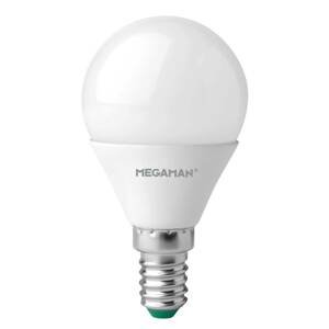 Megaman LED žárovka E14 kapka 5,5W, opálová, teplá bílá