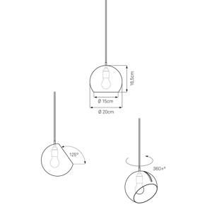 NYTA Nyta Tilt Globe závěsné světlo 3 m červená šedá