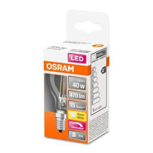 OSRAM LED žárovka kapka E14 4,8W filament 2 700K dimm