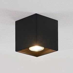 Lindby Lindby Parvin downlight hliník, hranatý, černý