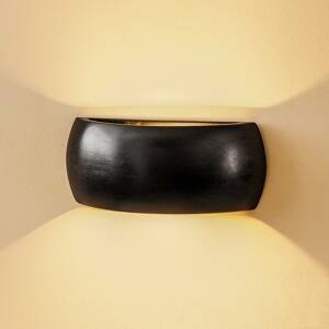 Euluna Nástěnné světlo Bow up/down keramika černá 32 cm