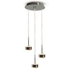 Top Light LED závěsné světlo Puk Drop Trio, chrom