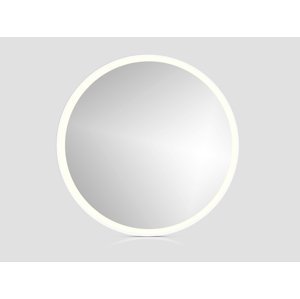 In-Design Zrcadlo RoundLine premium - bílý matný rám, s LED osvětlením Vypínač: Bez vypínače, Průměr zrcadla (mm): 600