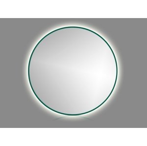 In-Design Zrcadlo RoundLine backlight - zelený matný rám, s LED osvětlením Vypínač: Bez vypínače, Průměr zrcadla (mm): 600