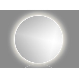 In-Design Zrcadlo RoundLine backlight - bílý matný rám, s LED osvětlením Vypínač: Bez vypínače, Průměr zrcadla (mm): 600