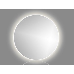 In-Design Zrcadlo RoundLine backlight - bílý matný rám, s LED osvětlením Vypínač: S vypínačem, Průměr zrcadla (mm): 1000