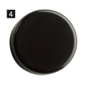 Ozdobná krytka misky pro závěs na sklo HETTICH kulatá Barva: černá