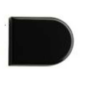 Ozdobná krytka misky pro závěs na sklo HETTICH ve tvaru D Barva: černá