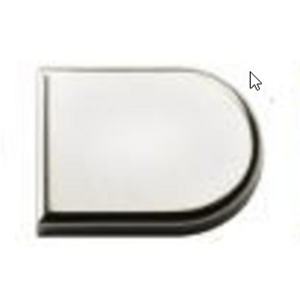 Ozdobná krytka misky pro závěs na sklo HETTICH ve tvaru D Barva: matný nikl