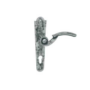 In-Design Dveřní klika Tilly rozteč 72 mm hranatá šedá Provedení štítu: BB - obyčejný klíč
