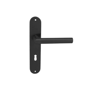 In-Design Dveřní klika Favorit oválný štít rozteč 72 mm černá matná Provedení štítu: BB - obyčejný klíč