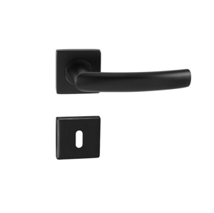 In-Design Dveřní klika Esso hranatá rozeta černá Provedení kliky: vč. rozety BB - obyčejný klíč