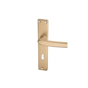 AC-T SERVIS Dveřní klika LARA bronz - hranaté štítové kování 90 mm Provedení štítu: BB - obyčejný klíč