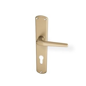 AC-T SERVIS Dveřní klika MONTE bronz - hranaté štítové kování 72 mm Provedení štítu: PZ - fabkový klíč