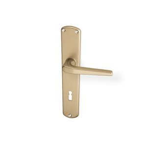 AC-T SERVIS Dveřní klika MONTE bronz - hranaté štítové kování 90 mm Provedení štítu: BB - obyčejný klíč