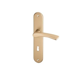 AC-T SERVIS Dveřní klika PIA bronz - oválné štítové kování 90 mm Provedení štítu: BB - obyčejný klíč