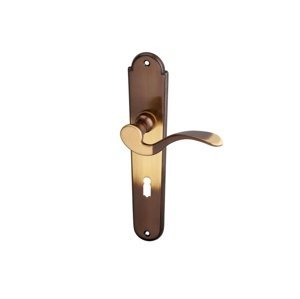 AC-T SERVIS Dveřní klika KAMPA bronz - oválné štítové kování 72 mm Provedení štítu: BB - obyčejný klíč