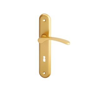 AC-T SERVIS Dveřní klika VIOLA zlatá - oválné štítové kování 90 mm Provedení štítu: BB - obyčejný klíč