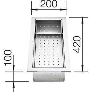 BLANCO Miska děrovaná nerez pro ZEROX a CLARON 420x200x100