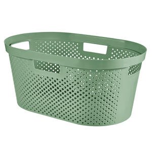 Koš na čisté prádlo INFINITY recyklovaný plast zelený 40 l