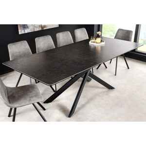 LuxD Roztahovací keramický stůl Halia 160-200 cm mramor antracit