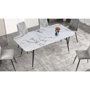 LuxD Jídelní stůl Laney 180 cm mramor bílý