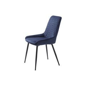 Furniria Designová jídelní židle Dana modrý samet