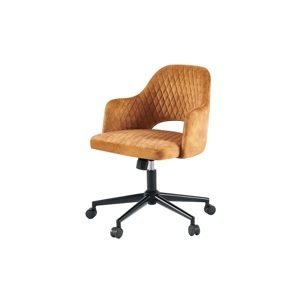 LuxD Designová kancelářská židle Laney hořčicový samet