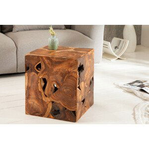 LuxD Designový odkládací stolek Junk 40 cm teak