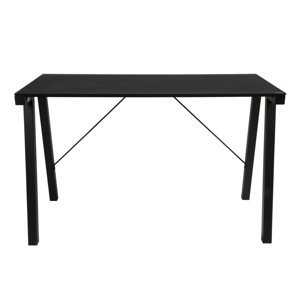 Dkton Designový psací stůl Narges 125 cm černý skleněný