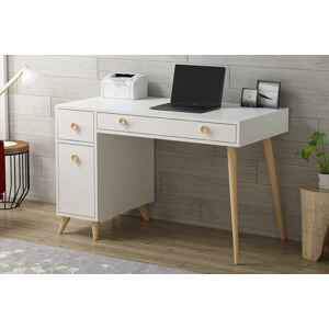Sofahouse Dizajnový písací stôl Quanita 120 cm biely
